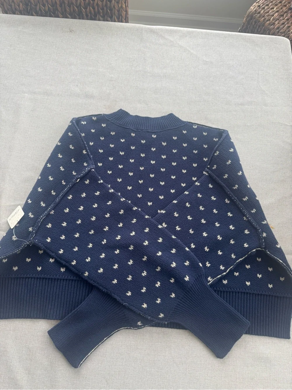 Free People cropped navy